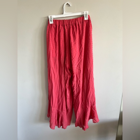 Blue Life Ruffle Culotte Pants Coral Swiss Dot – Size M - Picture 4 of 4